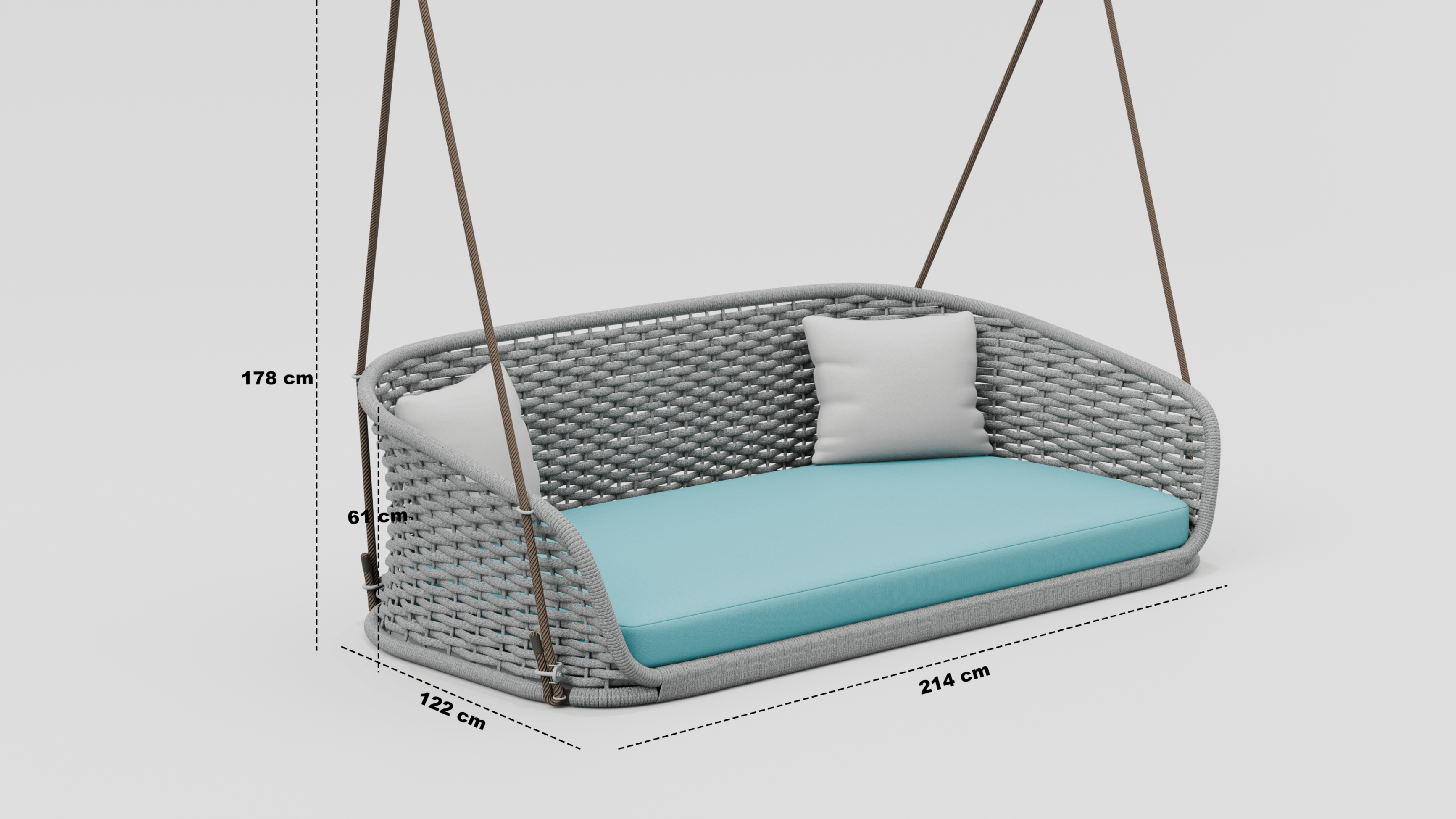Milan Double Seater Outdoor Swing Set