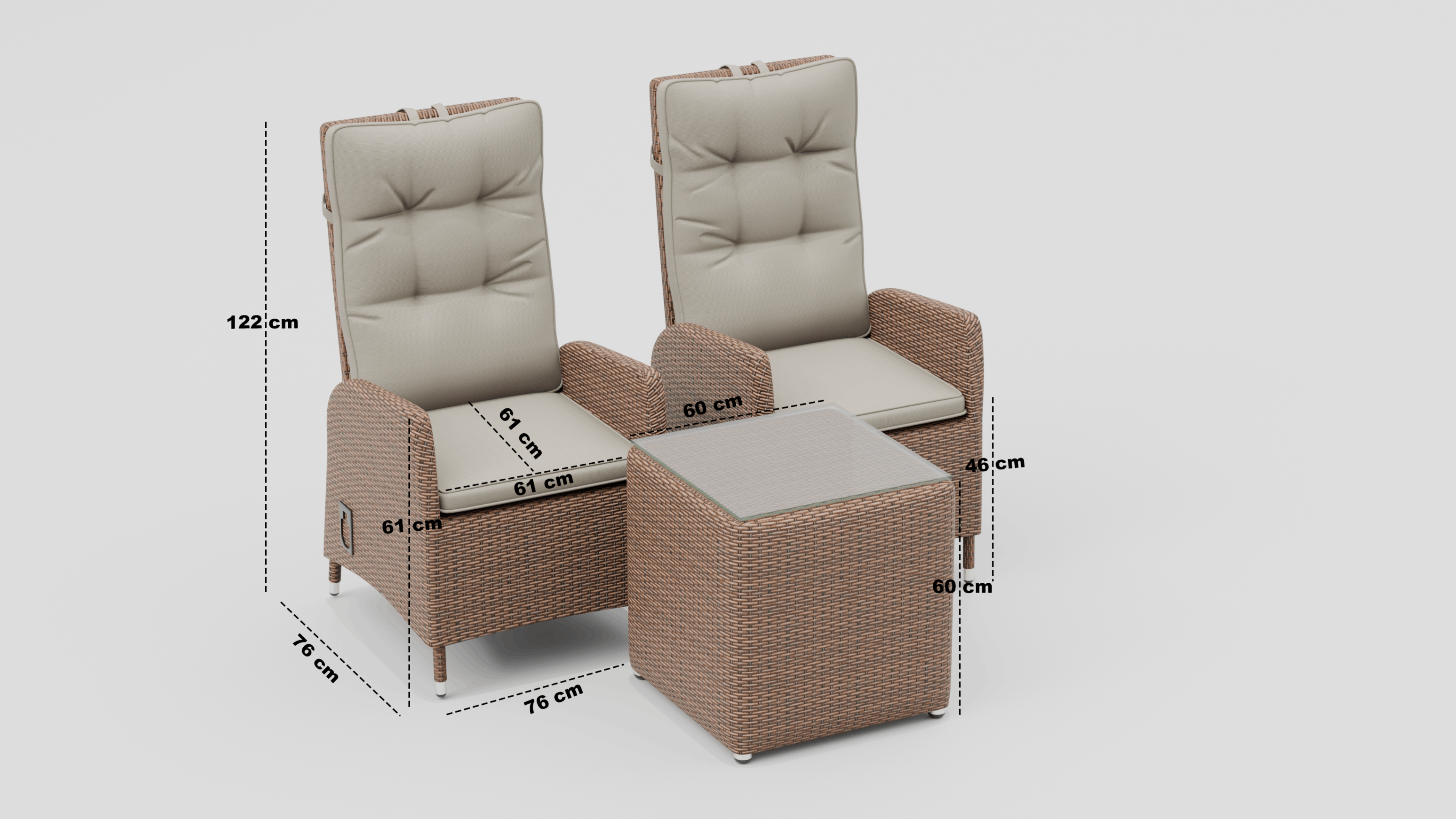 Susanne Patio Recliner Set
